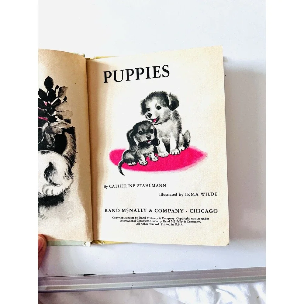 Vintage Rand McNally Junior Elf Book Puppies Dogs Children’s Storybook 1960s
